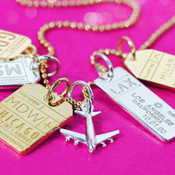 Mini Airplane Necklace Silver 925 by Jet Set Candy - Picture 3 of 7